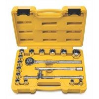 Jogo de Soquetes Estriados 1/2" com Catraca e Extensor 8 a 32mm 